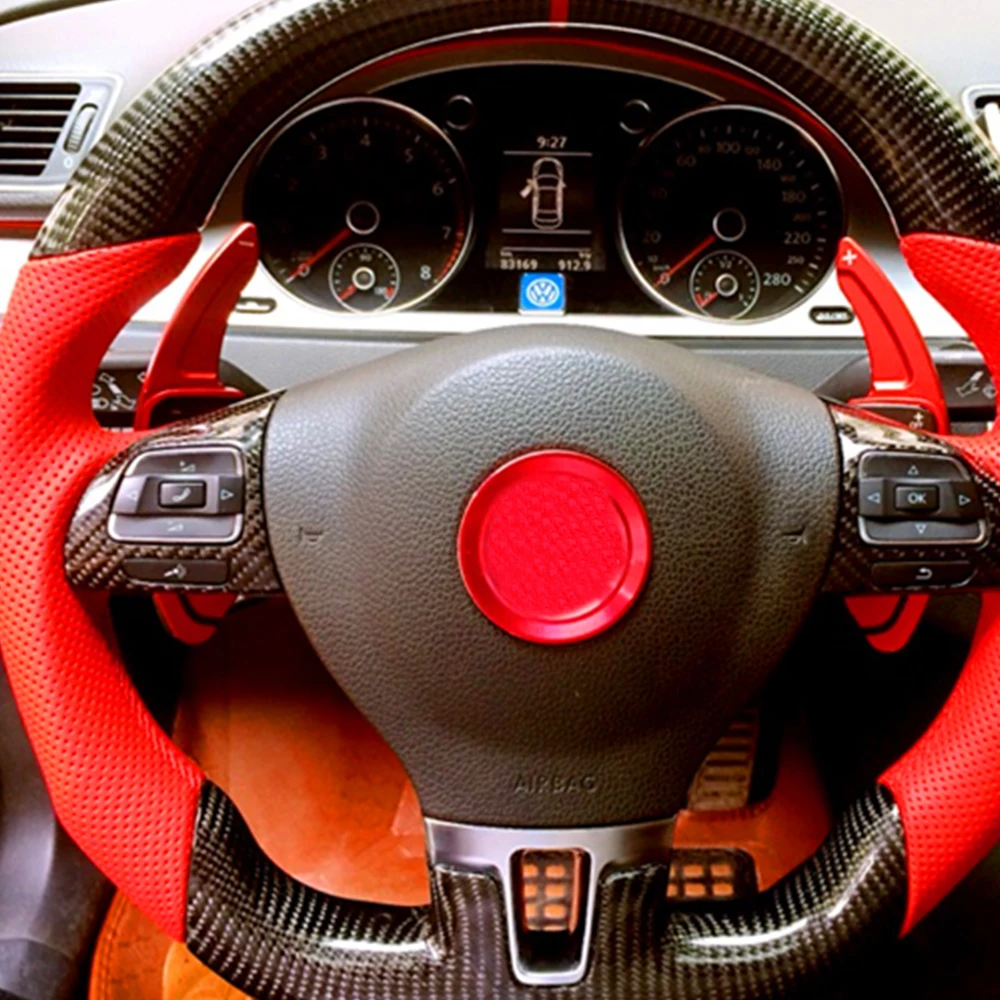 Пара Рулевое колесо сдвиг Paddle Shifter расширение для Golf GTI 2010- Алюминий Красный