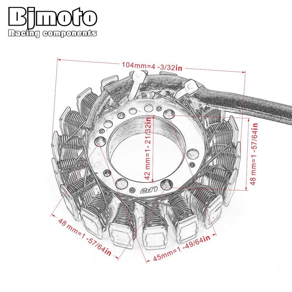 BJMOTO Мотоцикл Магнето генератор статора катушки для Yamaha SRX700 2000-2002 SX Viper 700 2002-2006 Venture 700 2004