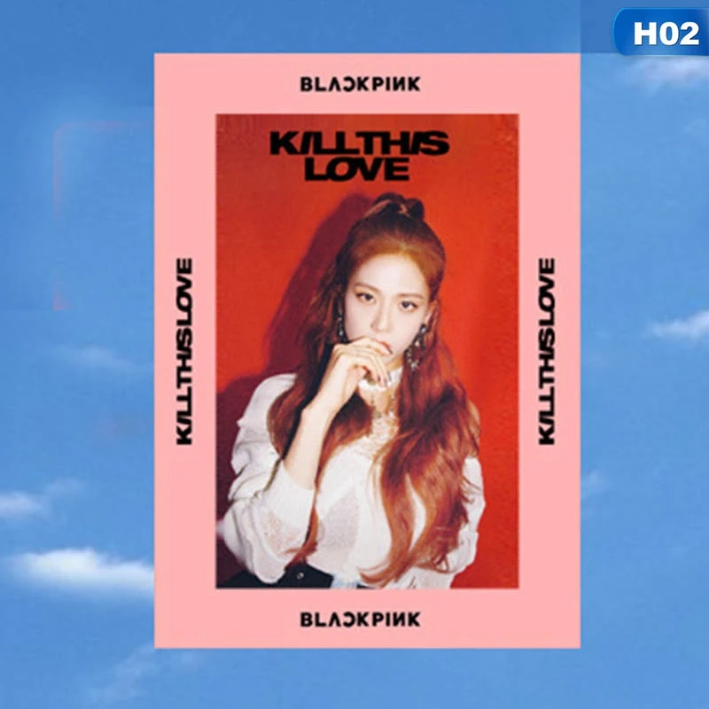 1 шт. Blackpink Lomo карты Kill This Love альбом прозрачный ПВХ фото карты для поклонников коллекция подарок - Цвет: H02