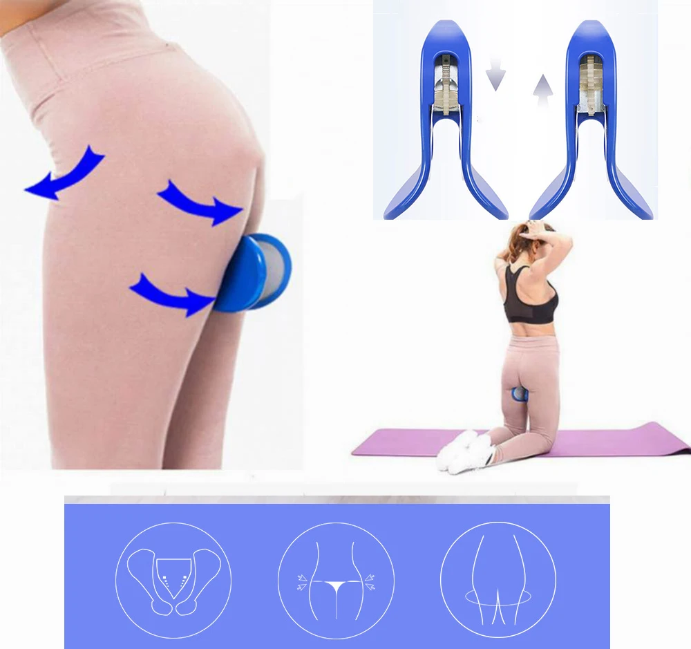 

Hip Trainer Muscle Exercise with Adjuster Clip Pelvic Floor Inner Thigh Home Fitness Bladder Control Device Buttocks Trainer