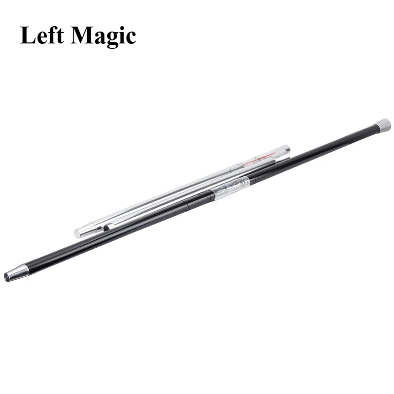 Aluminum Dancing Cane Stick (Silver/Black) - Magic Trick Floating Magic Wand  Close Up Street Stage Magic Props Accessories G8231