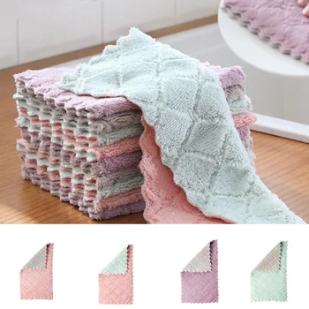 

Kitchen Anti-grease wiping rags efficient Super Absorbent Microfiber Cleaning Cloth home washing dish kitchen Cleaning towel