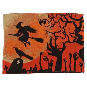 

1 PC Halloween Tablecloth Creative Exquisite Classic Pattern Decorative Durable Table Runner Table Cover Table Cloth Table