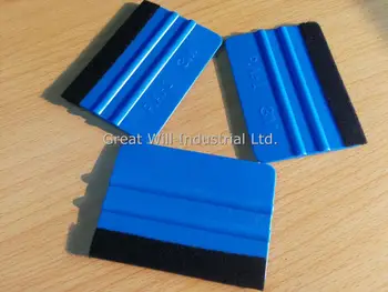 

3M Blue Squeegee Felt Squeegee Vinyl Foils Car Wrap Application Tool Scraper Free Shipping 200pcs/Lot