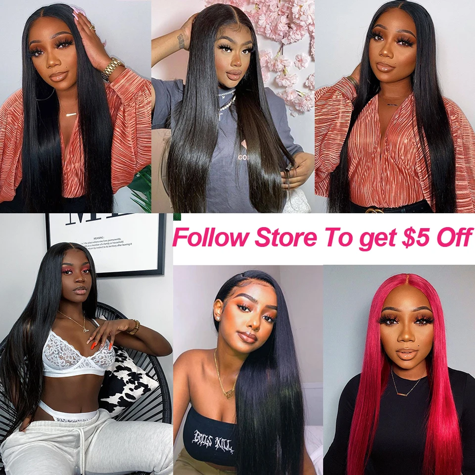 Beaufox Straight Hair Bundles Peruvian Hair 4 Bundles 100% Remy Human Natural/Jet Black Human Extension 8-30"