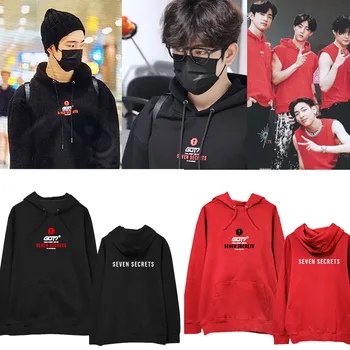 

GOT7 Concert SEVEN SECRETS Hoodies Sweatshirts Men Women Pullovers Couple Loose Streetwear Hooded Tops Kpop Fans Clothes