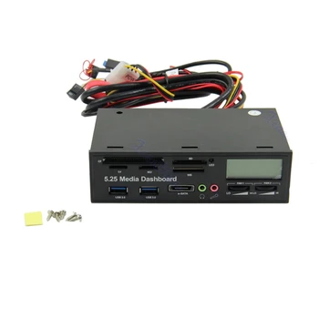 

USB 3.0 All-in-1 5.25" Muiti-function Media Dashboard Front Panel Card Reader Drop Shipping