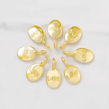 

5 pec/bag products wholesale jewelry accessories manufacturers golden LOVE drop pendant bracelet pendant necklace pendant