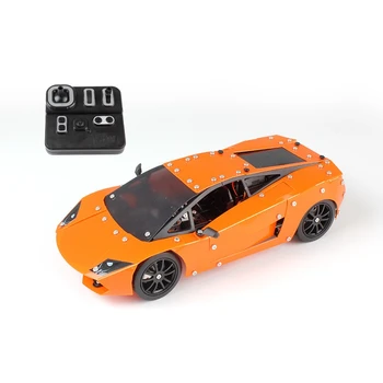 

571Pcs 1/16 Stainless Steel 4CH Remote Control Car DIY Assembling RC Car Truc Building Blocks Model Car for Children