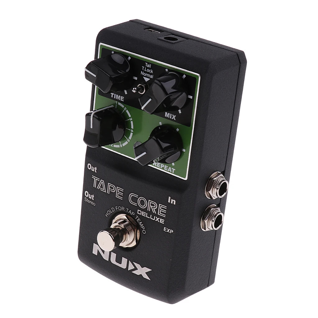 Прочная алюминиевая лента Core Deluxe Delay гитарная педаль эффектов Лента Эхо эффект черный