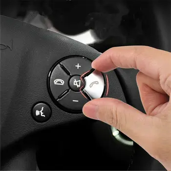

Steering Wheel Buttons Cover Sticker Trim For Mercedes Benz C E S Class W204 W212 Interior Mouldings Accessories