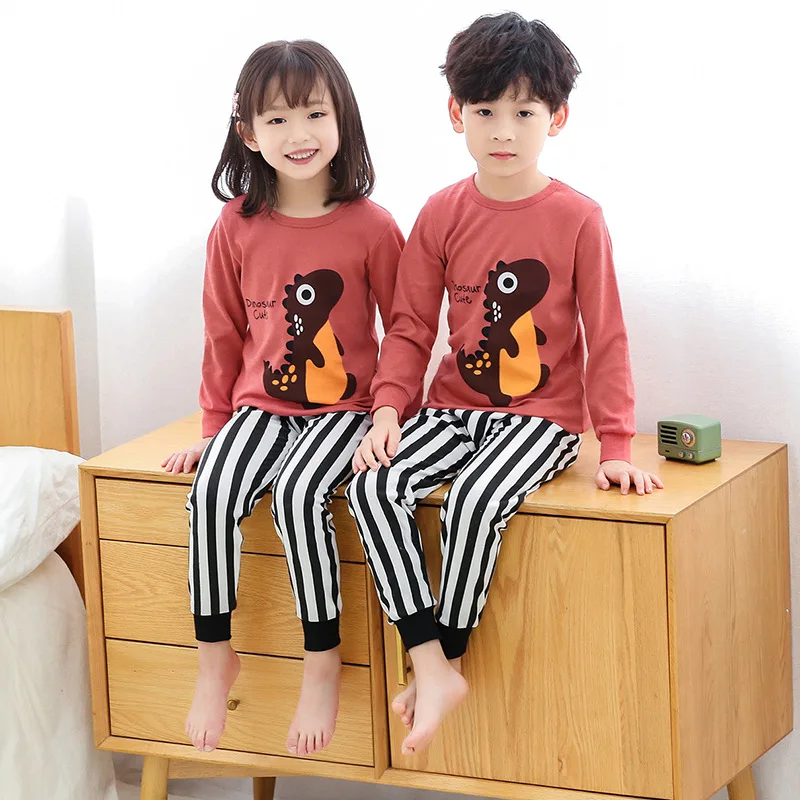 04 Christmas Pajamas Детские рождественские пижамы для мальчиков, пижамы для девочек, пижама с динозавром, комплекты для малышей, Детская Пижама для девочки, одежда для сна для мальчиков - Цвет: 04 Christmas Pajamas