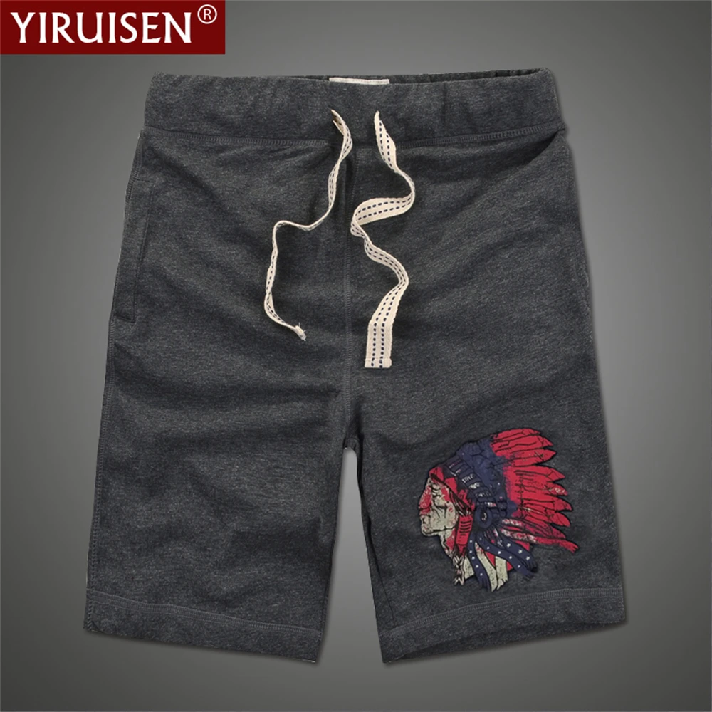 YiRuiSen Men's Shorts 100% Cotton Branded Men Clothing Casual Shorts For Male Style Tracksuit Pants Beach Basketball Breechcloth