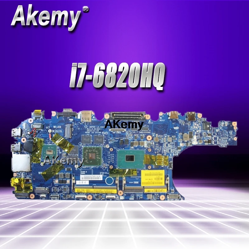 

For Dell E5570 3510 0D152 00D152 CN-00D152 ADP80 LA-C841P w i7-6820HQ CPU w 216-0866020 GPU Laptop Motherboard Tested