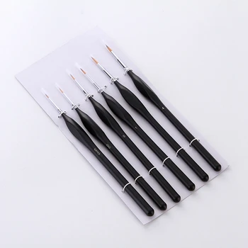 

6 Pcs Hook Line Watercolor For Art Pen Set Gouache Acrylics Oil Nylon Wool Paint Brushes Triangle Pole Painting Supplies