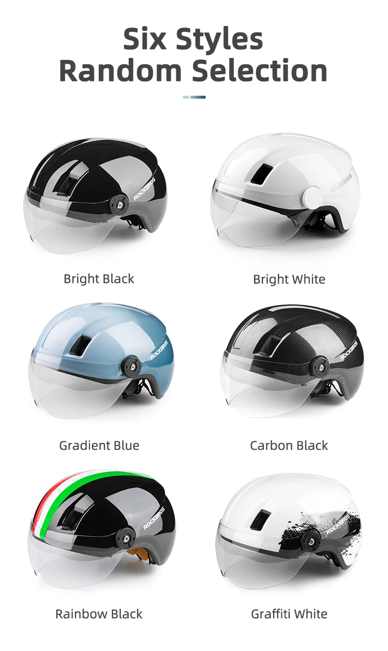 ROCKBROS Electric Bicycle Helmet Men Women MTB Road Bike EPS Helmet With Goggles Motercycle Safety Integrally-molded Helmet
