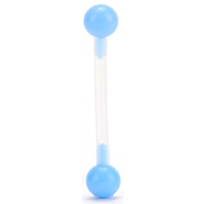 Light Blue 12 шт., индийский стиль, прямой пирсинг-штанга для языка, пирсинг, калибр, акриловые украшения для тела, трагус для сосков, кольцо, прозрачный, яркий цвет - Окраска металла: Light Blue