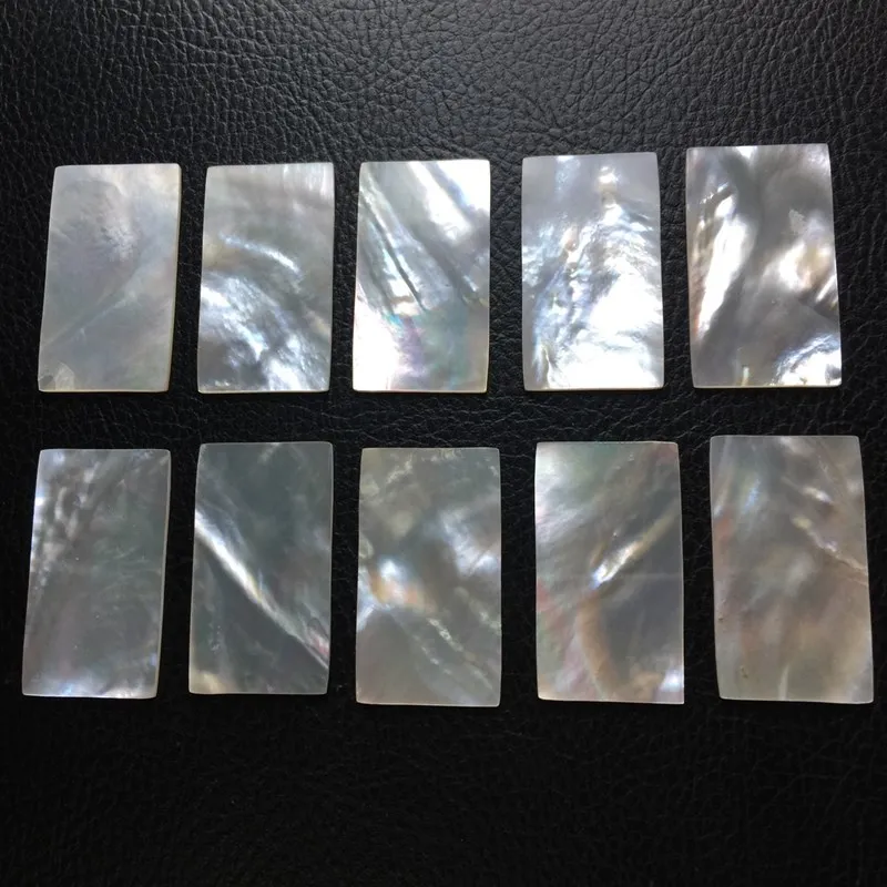 1lot(5pcs)38mm /20mm/1.5mm white Natural mother of pearl shell for musical instrument accessories and wood inlay carved material natural shell ornaments
