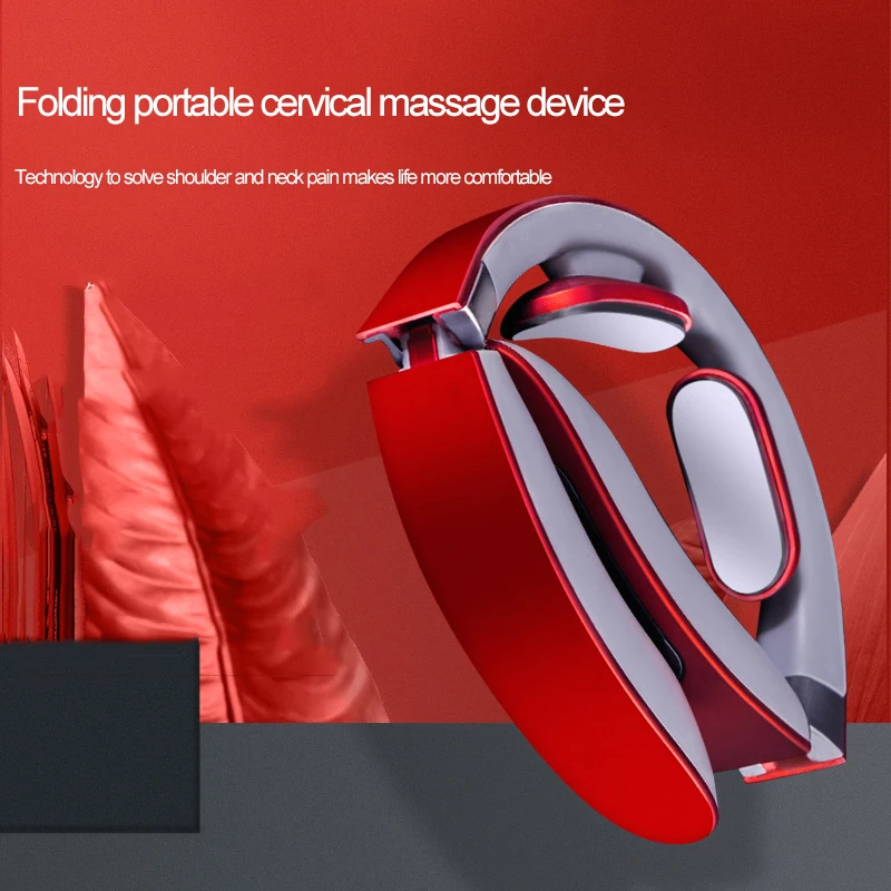 Multi-Functional Kneading Smart Massage Neck Support Instrument Folding Portable Neck Massager Low