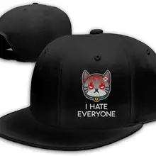 Милая Бейсболка унисекс с плоским козырьком, регулируемая черная бейсболка