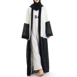 Турецкое платье абайя в Дубае модное кружевное вечернее платье