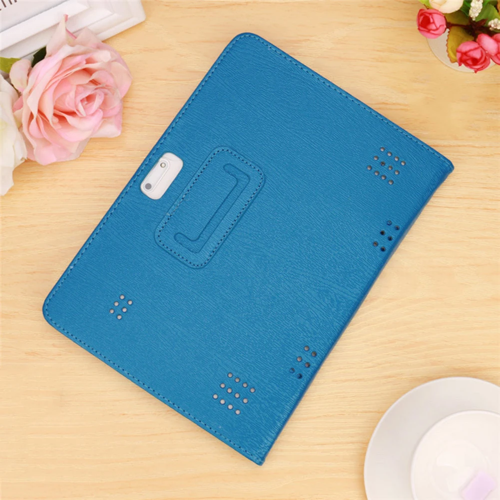 Универсальный кожаный чехол-подставка, защитный чехол для 10 10,1 дюймов, Android Tablet PC - Цвет: blue