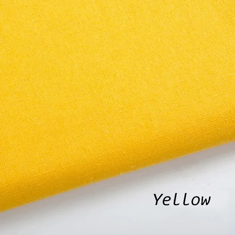 Yellow 50 см* 150 см хлопок плотная парусиновая ткань, ручная работа DIY лоскутное шитье мешок рисование на ткани холст - Цвет: Yellow