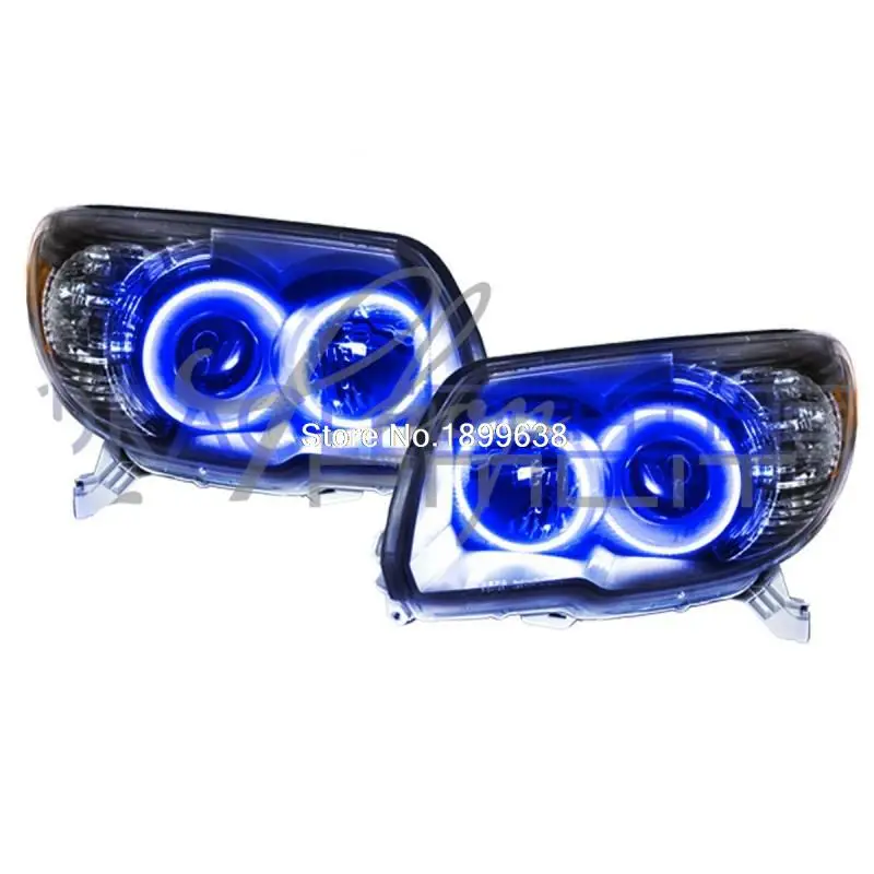 Для Toyota 4runner 06-09 миний светодиодный Фар Halo ангел демон глаза кольца RGB светодиодный ангельские глазки