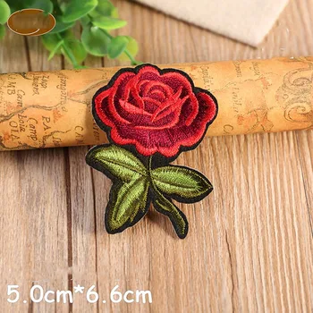

Embroidered small Patches Clothes Sewing DIY Motif Applique Sticker handmade patch Cartoon decoration Rose patch Flower diy