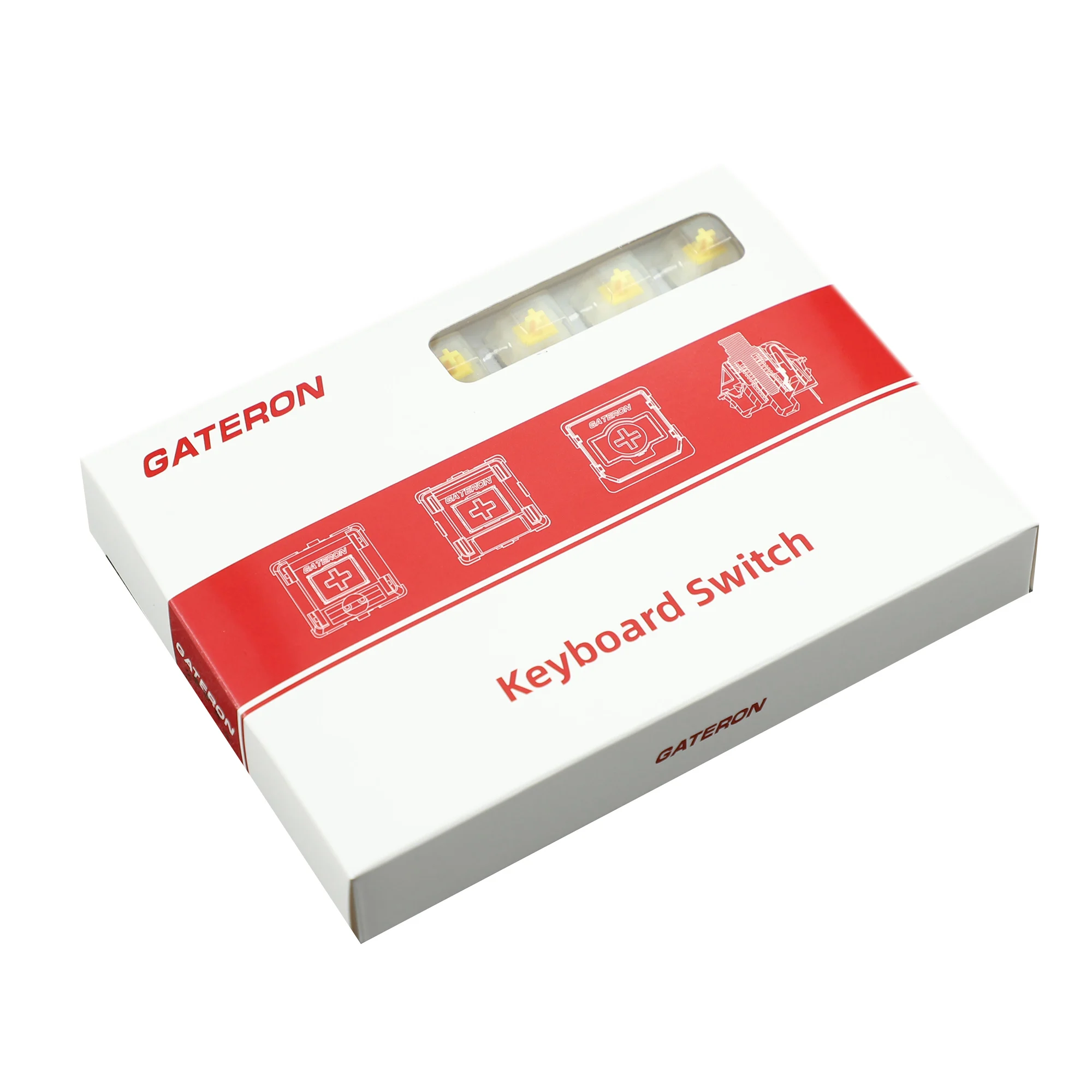 Original Gateron Switches Leitoso Amarelo Pro Interruptor Pré Lubrificado para mx Teclado Mecânico 35 Peças - Imagem 2