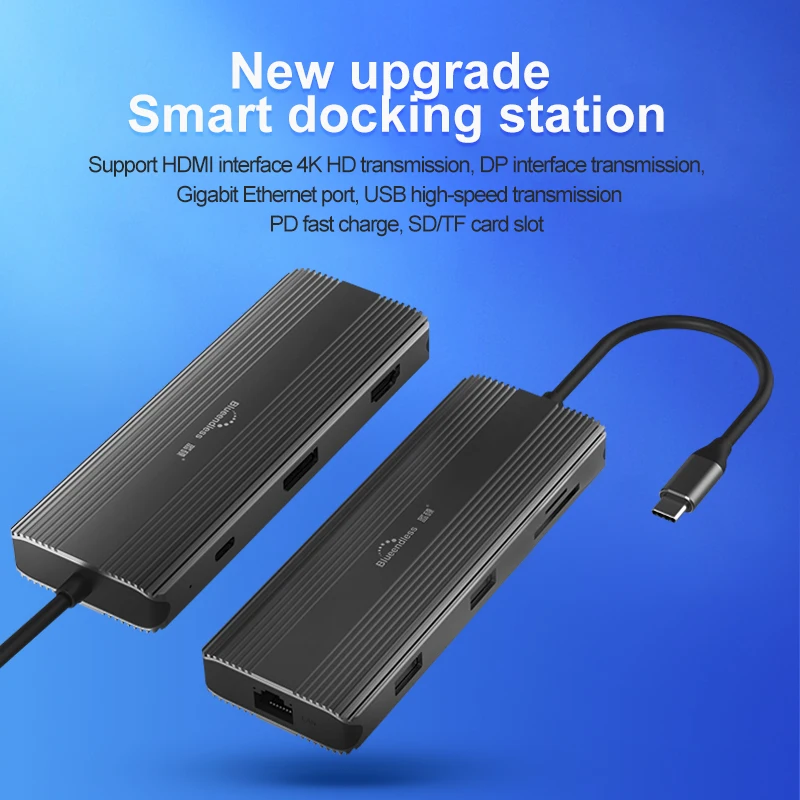 

Blueendless USB Multi Hub Dp HDMI RJ45 USB 3.0 Splitter High Speed Up to 5Gbps USB C Hub for MacBook Pro PC Accessories