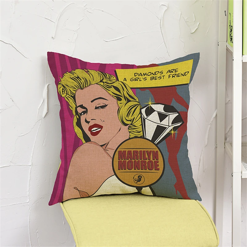 Marilyn Monroe наволочка высокого качества льняная хлопковая Подушка с изображением Монро декоративные наволочки диван диване Подушка для домашнего декора
