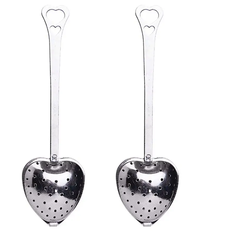 

2Pcs Tea Infuser Stainless steel tea heart shape filters Invite your friends for the afternoon tea