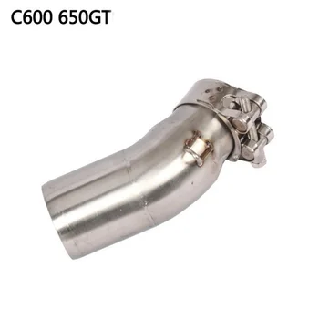

Slip On For C650 C600 C650GT Motorcycle Exhaust Escape Modified Stainless Steel Connection Middle Link Pipe Mid Tube