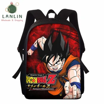 

LANLIN Anime Dragon Ball Backpacks for Boys Son Goku School Bags Kids 3D Super Saiyan Backpack Ultra Instinct Goku Z Mochila