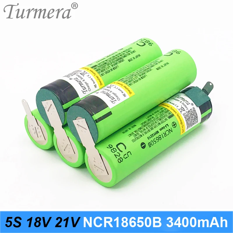 Turmera 18v battery pack ncr18650b battery 3400mah  18650 battery pack for 18650 5s battery vacuum cleaner battery 5s 18v 21 battery for screwdriver battery customize 04