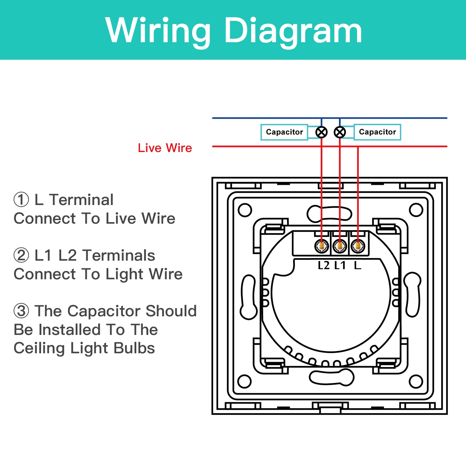 Gang 1 Way Led Branco Preto Cinza