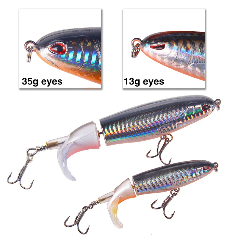 Isca de Pesca Livre de Água Mar ao ar Quente Flutuante Rotativa Cauda Iscas Duro Doce Isca Enfrentar Do2 6 Iscas artificiais