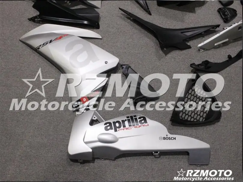 4 подарки ABS литья под давлением полный обтекатель комплект подходит для Aprilia RSV4 1000 2009- 09 10 11 12 13 14 набор на заказ Серебряный крутой
