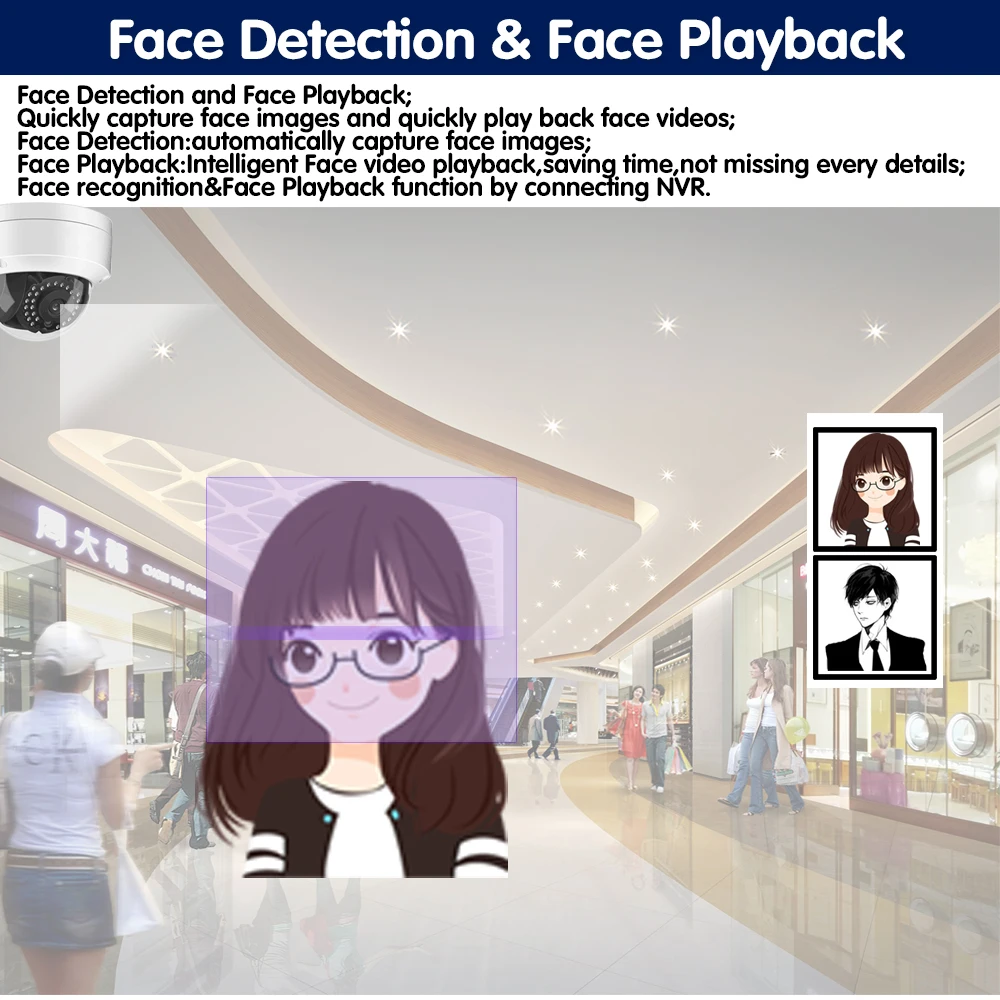 H.265 POE 5MP IP Camera Outdoor Waterproof CCTV 5.0MP HD Dome Face Motion Detection Network IP Camera 3.6mm Wide Lens P2P Onvif