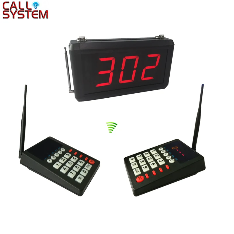 

2015 new arrive Guest Paging System for restaurant queue service, 1 transmitter + 3 number display, shipping free