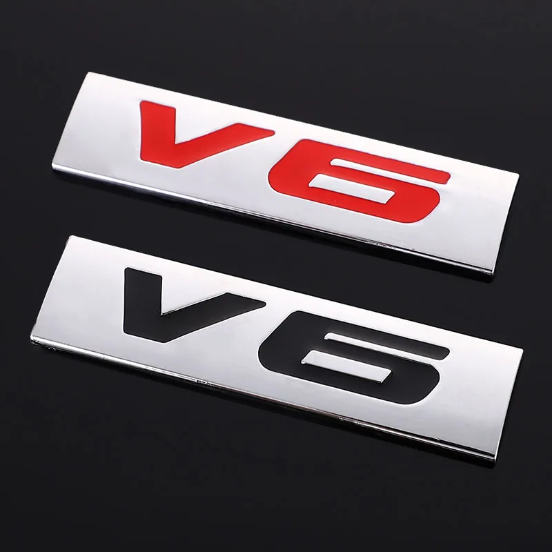 Автомобильная наклейка V6 V8, Задняя эмблема, значок, наклейка на багажник для BMW, Honda, Chevrolet, Skoda, Ford, Opel, Lada, автостайлинг Автомобильная наклейка V6 V8, Задняя эмблема, значок, наклейка на багажник для BMW, Honda, Chevrolet, Skoda, Ford, Opel, Lada, автостайлинг
