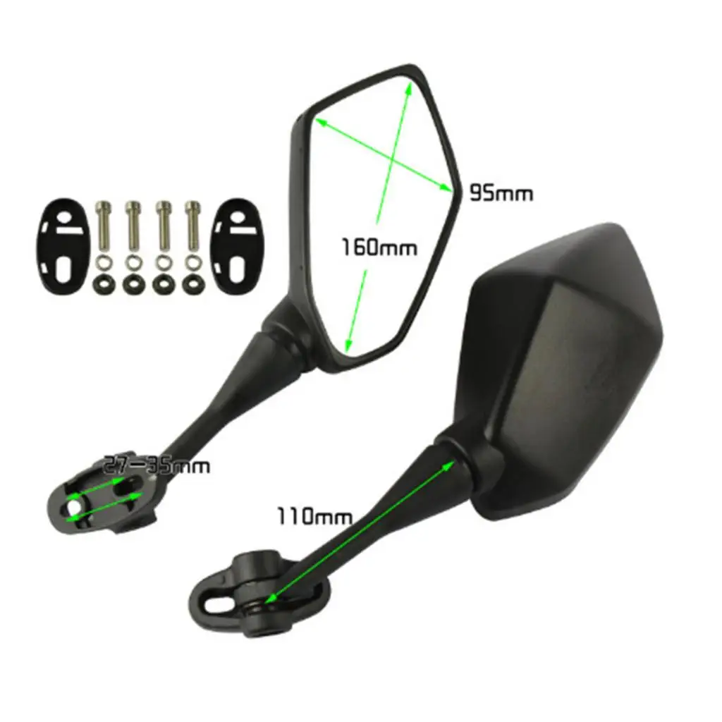 Motorcycle Black Rear View Mirrors Kit for 1999-2006 HONDA CBR600 F4 F4I