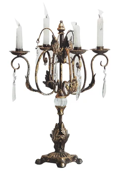 

European style candlestick decoration vintage old wrought iron candle holder