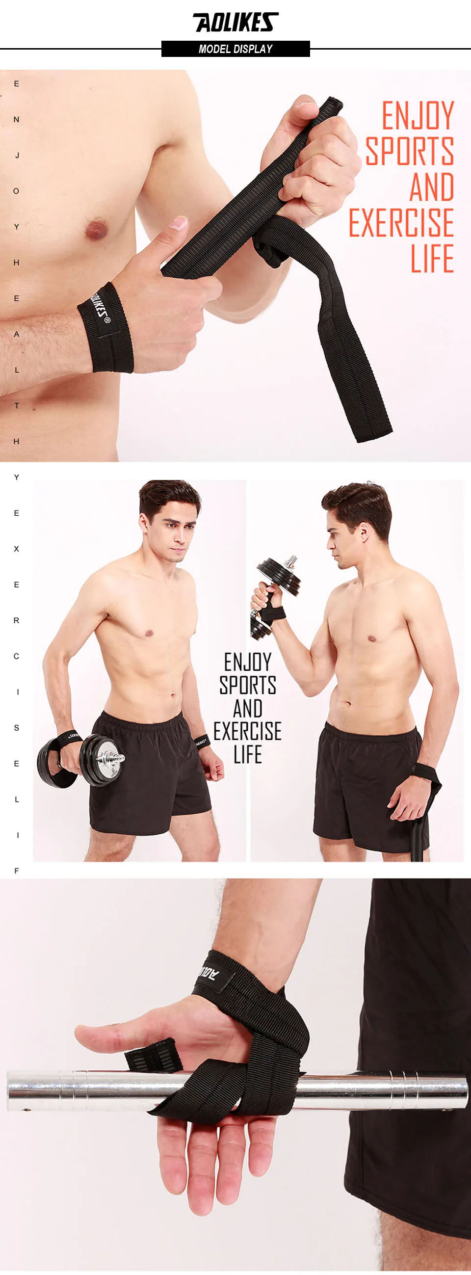 Paire De Bracelets De Soutien De Poignet - Pour Haltérophilie, Musculation, Gym - Nylon/Spandex