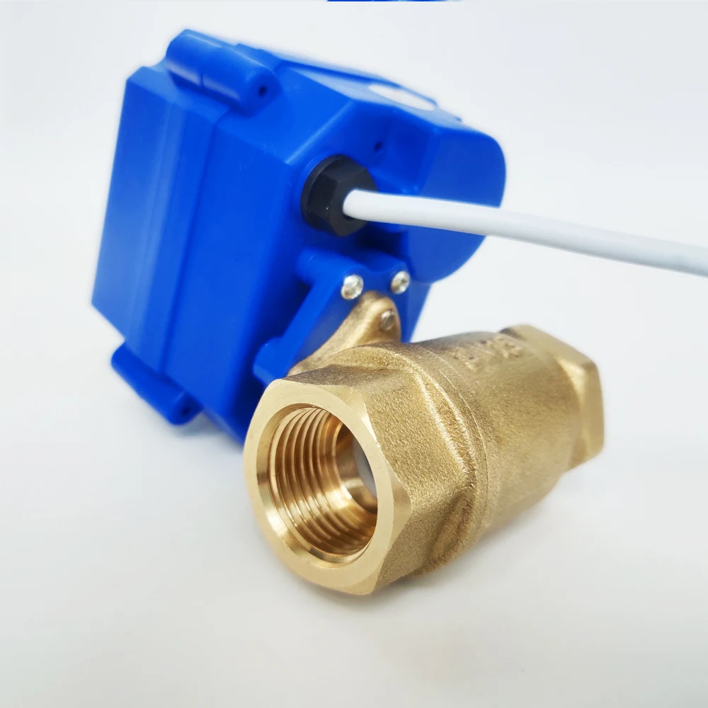 Motorized Ball Valve Brass Micro Electrical Straight Through 1/2in CWX
