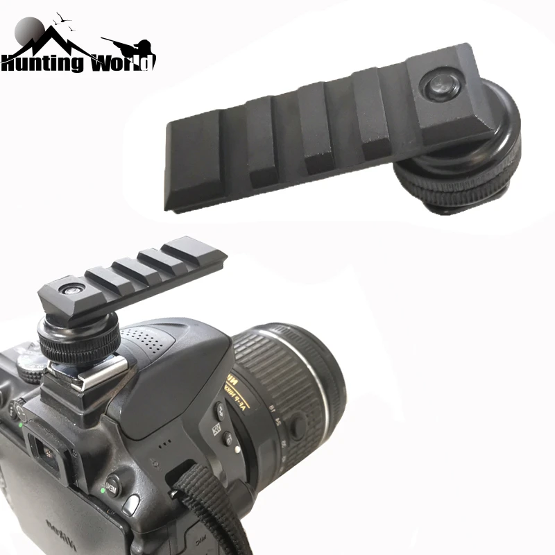 Tactical 4 Slots Dslr Nikon Camera Flash Hot Shoe Rail Picatinny Mount