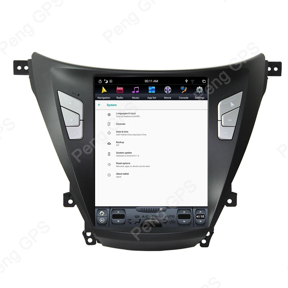 Excellent 10.4" 4G+64G PX-6 Android 8.1 Tesla Vertical Screen for Hyundai Elantra 2014-2016 Audio Player 1920*1080 GPS Navigation 4K Unit 13