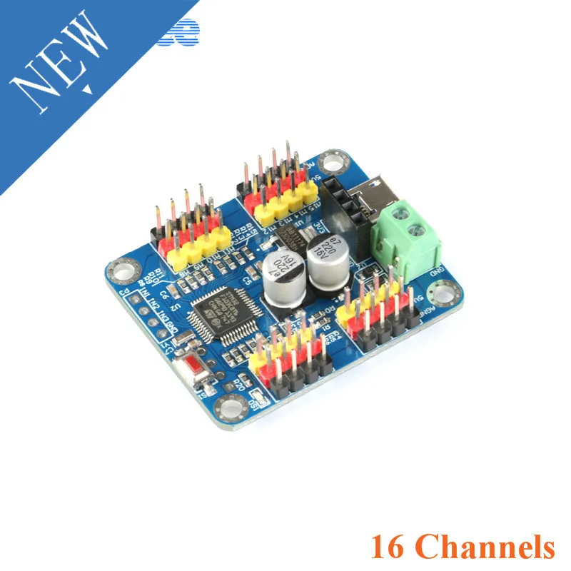 Servo Motor Controller Driver Board 16 Channels Smart Car Robot High Accrrancy MCU Software | Электроника