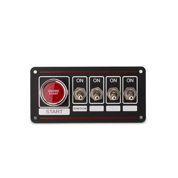 

12V Racing engine ignition switch panel, 4 start button switches